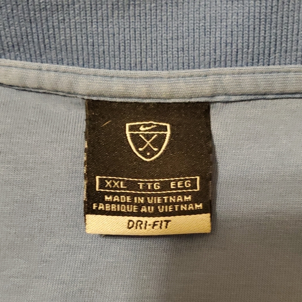 Nike Blue and Pink Striped Polo Shirt - Picture 3 of 4